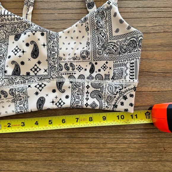 Z Supply Active Bandana Print Sports Bra - Size S - Picture 3 of 6